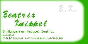 beatrix knippel business card